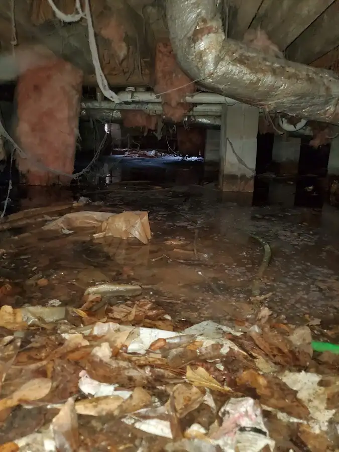Crawl space flood assessment for Commercial Water Damage Restoration in Webster City